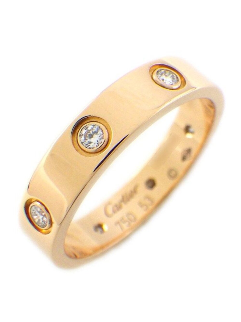 Cartier Ring Love Small Model SM Full Points Diamond 18k Pink Gold